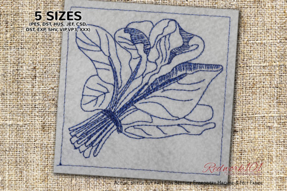 A Bundle of Fresh Spanish Leaf Redwork Review