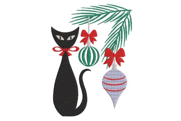 Christmas with a Cute Black Cat Embroidery Review