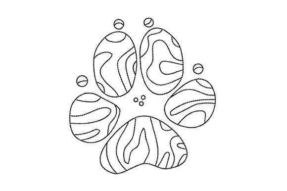 Dog Paw with Lines Embroidery Review
