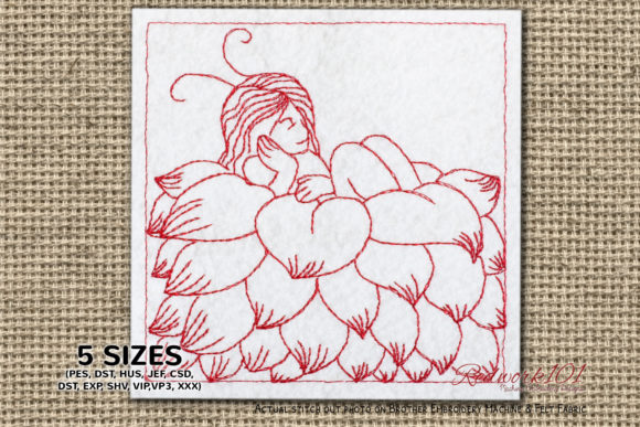 Fairy Sleeping in Flower Bluework Review