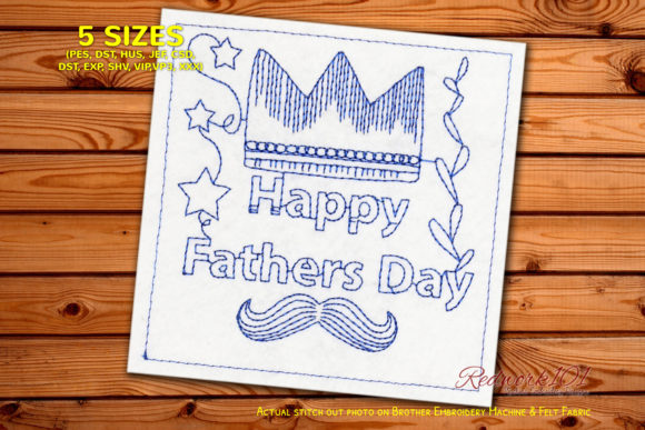 Fathers Day Crown Embroidery Review