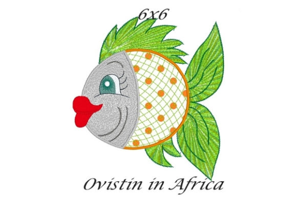 Green Orange Sassy Applique Fish Embroidery Review