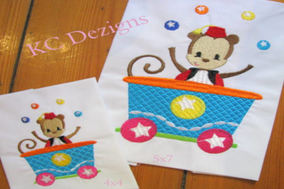 Monkey Sitting in Train Embroidery Design Review