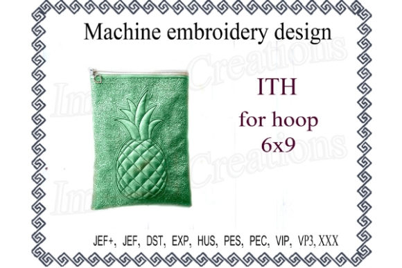Pineapple Cosmetic Bag in the Hoop Embroidery Review